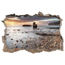 Vinilo agujeros 3d amanecer costa mediterráneo