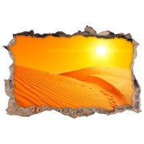 Vinilo agujero 3d atardecer en el desierto