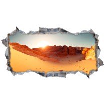 Vinilo agujeros 3d panorámica desierto