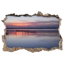 Vinilos agujeros 3d parque de la albufera al atardecer