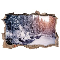 Vinilos agujero 3d invierno montes cárpatos
