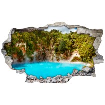 Vinilos agujero 3d lago cráter del infierno nueva zelanda