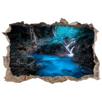 Vinilos agujero 3d cascadas tailandia parque nacional kanchanaburi