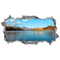 Vinilos agujeros 3d lago bled eslovenia