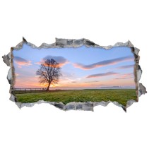 Vinilos agujero 3d paisaje campo en eslovenia