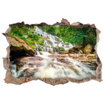 Vinilos agujeros 3d cascadas bosque tropical
