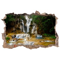Vinilos agujero 3d cascadas en la naturaleza