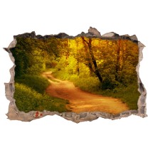 Vinilos agujero 3d camino por el bosque
