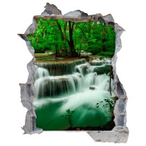 Vinilos decorativo agujero 3d cascadas naturaleza