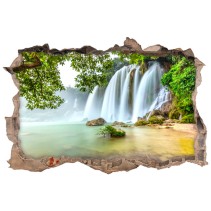 Vinilos agujero 3d cascadas naturaleza tropical