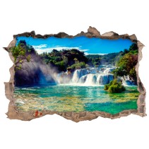 Vinilos agujero 3d cascadas parque nacional krka