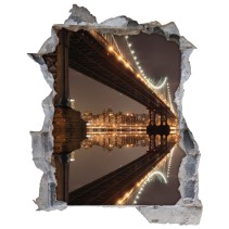 Vinilos agujero 3d nueva york puente manhattan