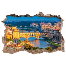 Vinilos agujero 3d ponte vecchio florencia italia