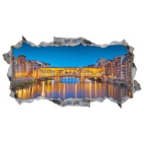Vinilos agujero 3d panorámica florencia italia