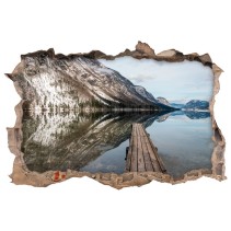 Vinilos agujero 3d lago bohinj en eslovenia
