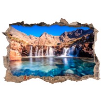 Vinilos agujero 3d paisaje isla de skye escocia