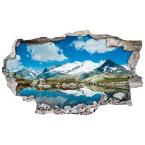 Vinilos agujero 3d alpes suizos