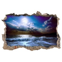Vinilos agujero 3d luna en la playa