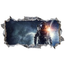 Vinilos agujero 3d astronauta en el espacio