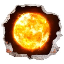 Vinilos agujero 3d sol