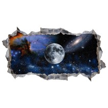 Vinilos agujero 3d luna en el espacio