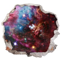 Vinilos agujero 3d de nebulosa en el espacio