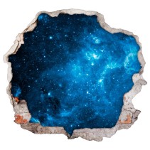 Vinilosagujero 3d estrellas en el cosmos