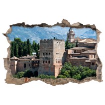 Vinilos agujero 3d monumento la alhambra granada