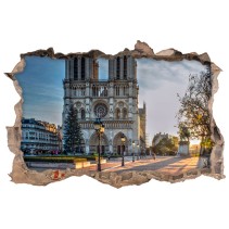 Vinilos agujero 3d catedral notre dame parís