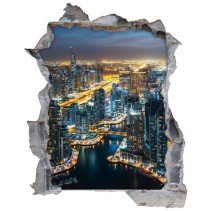 Vinilos agujero 3d panorámica marina de dubai