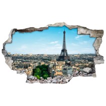 Vinilos agujero 3d torre eiffel