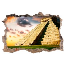 Vinilos agujero 3d pirámide méjico chichén itzá