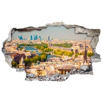 Vinilos agujero 3d paisaje parís