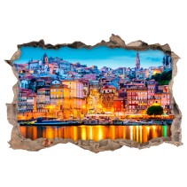 Vinilos agujero 3d paisaje lisboa portugal
