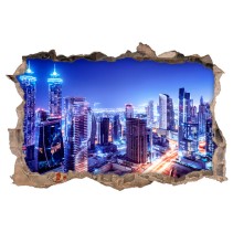Vinilos agujero 3d dubai de noche