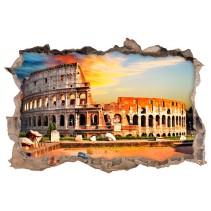 Vinilos agujero 3d pared coliseo roma
