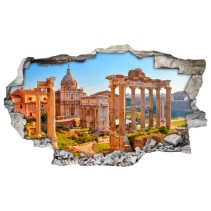 Vinilos agujero 3d ruinas foro romano en roma