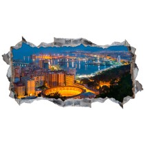 Vinilos agujero 3d panorámica málaga españa