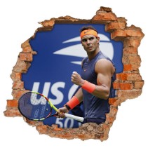 Vinilos agujero 3d tenis rafael nadal