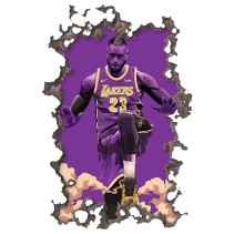 Vinilos agujero 3d lebron james lakers nba