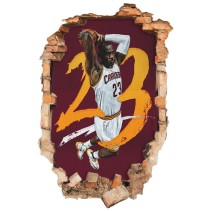 Vinilos agujero 3d lebron james nba cavaliers