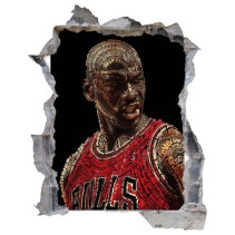 Vinilos agujero 3d baloncesto michael jordan