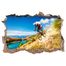 Vinilos decorativos agujero 3d mountain bike
