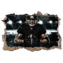 Vinilos agujero 3d jugador fútbol americano