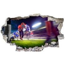 Vinilos agujero 3d jugadores fútbol americano