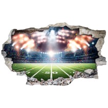 Vinilos agujero 3d estadio fútbol americano iluminado