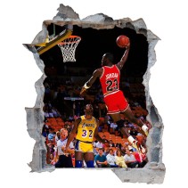 Vinilos agujero 3d basketball mate michael jordan