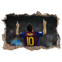 Vinilos agujero 3d barcelona lionel messi