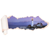 Vinilos papel rasgado 3d faro portland