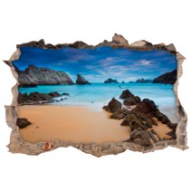 Vinilos agujero 3d mar y playa